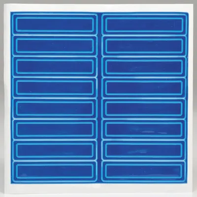 ACCUFORM Reflective Hard Hat Label, Blue, 4 in Wd, 16 PK - Safety