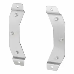 This surface mount bracket kit is designed as a backbox for alarm and wall fixture covers. Constructed from gray polycarbonate, it provides a mounting solution for compatible signaling devices. Typical applications include industrial signaling and warning systems where a surface-mounted enclosure is required.