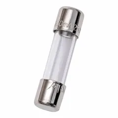 Fast-acting cylindrical fuse rated 3 A, 250 V AC with dimensions 5.1 mm x 20.1 mm. Provides overcurrent protection in control panels, power supplies, and industrial machinery.