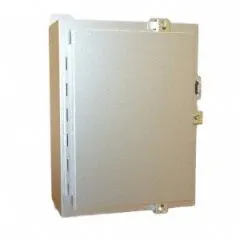 This HAMMOND stainless steel enclosure measures 24 x 20 x 8 inches and is rated NEMA 12/13/3R/4/4X for indoor and outdoor use. It features clamp closure, includes an inner panel, and has no knockouts. Suitable for protecting electrical controls and instrumentation in environments requiring corrosion resistance.