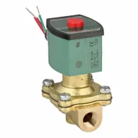 REDHAT Solenoid Valve: 2-Way, Normally Open, 3/8 in Pipe Size, 110V AC/120V AC, Watertight, NBR Seal (MPN 8210G033)