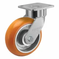 ALBION Plate Caster: Swivel, No Brake, Polyurethane, 6 in Wheel Dia., 2 in Wheel Wd, Slot, Rectangle (MPN 28AN06228S)