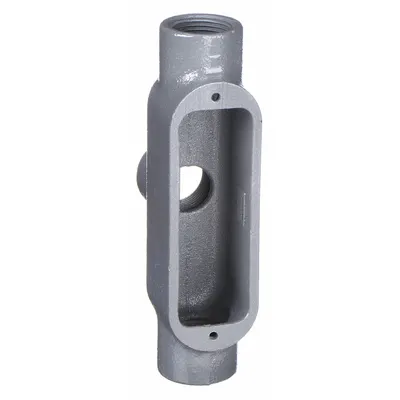 HUBBELL KILLARK Conduit Outlet Body: Iron, 1/2 in Trade Size, TB Body, 4 cu in Body Capacity - TB - Tee Type