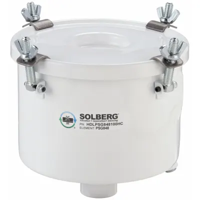 SOLBERG Pneumatic Oil Filter: 0.3 micron Rating, 99.97% Efficiency - Vacuum Pump Exhaust Filters