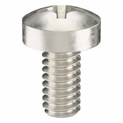 M2x0.40 thread, 4 mm length, 316 stainless steel pan head machine screw with plain finish and #1 Phillips drive. Supplied in a 100-piece pack. Suitable for fastening components in precision assemblies such as electronics enclosures and instrumentation panels.