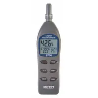 REED INSTRUMENTS Hygro Thermometer Psychrometer: Onboard, 7 in x 1.9 in x 1 in, -4°F to 158°F (MPN 8706)