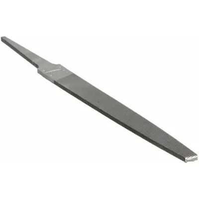 NICHOLSON Machinists File: Rectangular, Bastard Cut, 4 in Lg without Tang, 7/16 in Wd - Tapered Double-Cut Rectangular Files