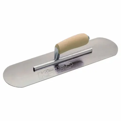 KRAFT TOOL Pool Trowel: Blade Material Carbon Steel, Blade Shape Round - Swimming Pool Trowels