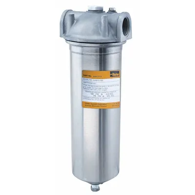 Parker Water Filter Housing: 1 in, NPT, Female, 23 1/8 in Overall Ht, 3 5/8 in Overall Dia - Parker Water Filter Cartridge Housings