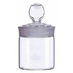 This KIMBLE glass weighing bottle has a 7 mL capacity with a narrow mouth and plug closure. It is 68 mm tall, colorless, and includes the closure. Meets ASTM/USP standards for laboratory glassware. Suitable for precise weighing of solid or liquid samples in analytical and general laboratory work.