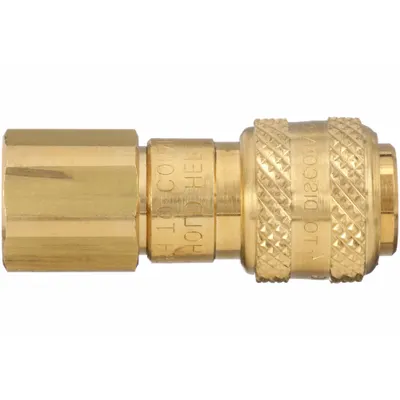 DIXON VALVE & COUPLING Quick Connect Hose Coupling: 1/4 in Body Size - Industrial Interchange Brass Quick-Connect Air Coupling Bodies
