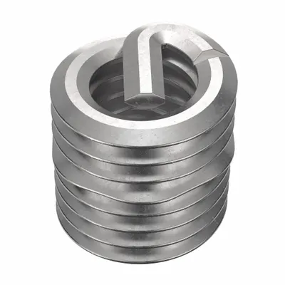 HELI-COIL Helical Insert: Tanged Tang Style, Screw-Locking, M4-0.70 Thread Size, Plain - Screw-Locking Tanged Helical Inserts