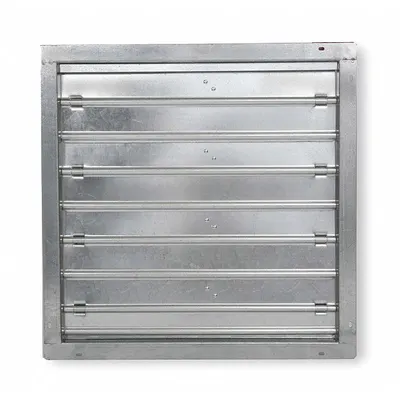 Dayton 23"H-W 12"L Squ Stl Mtrzd Cntrl Dampr: 12 in L, 23 in H, 23 in W, 1 1/2 in Flange Wd - Rectangular Motorized Control Dampers