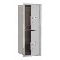 Mailbox: 4C, 2 Doors, Horizontal, 37 7/8 in H x 17 in W x 16 1/2 in D, Recessed Mounting, Lockable (MPN 3710S-2PAFU)