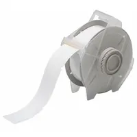 Pre-Cut Label Stock Roll: 1 11/64 in x 2 3/4 in, Acrylic, Aggressive Adhesive/Permanent Adhesive (MPN 121563)