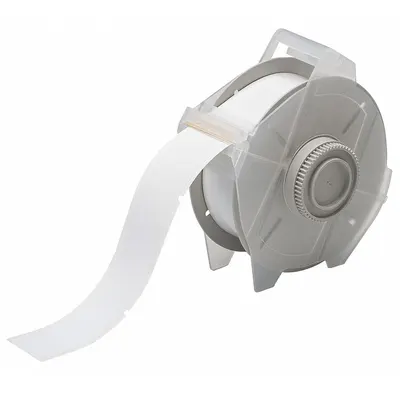 BRADY Pre-Cut Label Stock Roll: 1 11/64 in x 2 3/4 in, Acrylic - Brady Thermal Transfer Precut Label Rolls