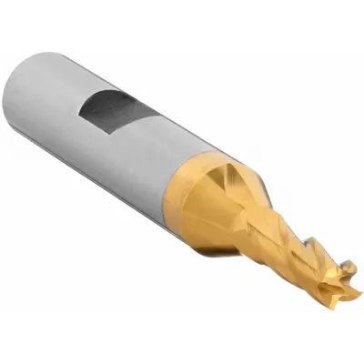 CLEVELAND Square End Mill: High Speed Steel, TiN Coated, 4 Flute, 3/16" Mill Dia - General Purpose High-Speed Steel Square End Mills