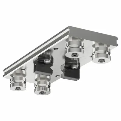 HEPCOMOTION Carriage: For 44 mm Rail Wd, Roller, GV3 Std Carriage, 35.8 mm Carriage Ht - HepcoMotion GV3 Roller Carriages