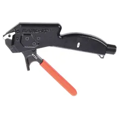 Fixed-tension tool designed for installing stainless steel cable ties with a 0.177 in width range and 100 lb tensile strength. Constructed of metal with an ergonomic, non-adjustable design. Suitable for industrial, electrical, and HVAC applications requiring consistent fastening without over-tightening.