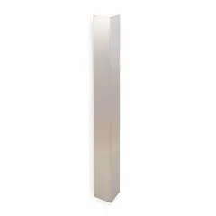 This corner guard protects partition edges from impact damage in high-traffic areas such as restrooms and locker rooms. Constructed with a brushed stainless steel finish, it resists corrosion and wear. Universal compatibility allows installation on any partition material.
