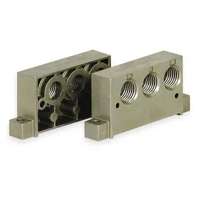NUMATICS End Plate Kit: Female 1/4 in NPFT, Compatible Series Mark 3, 229-719 - Numatics Mark 3 Plates