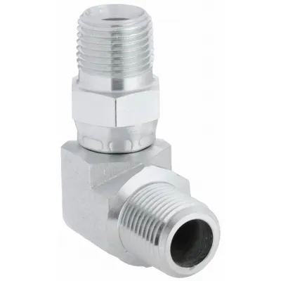 AEROQUIP Hydraulic Hose Adapter: 1/2 in x 1/2 in Fitting Size, Male x Male, NPTF x NPTF - NPTF-to-NPTF Steel Hydraulic Hose Adapters