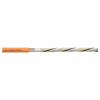 CHAINFLEX Servo Motor Cable: (7) 14 AWG (2.5)/Shielded Twisted Pr 18 AWG (0.75), Orange - Servo Motor Power Cables