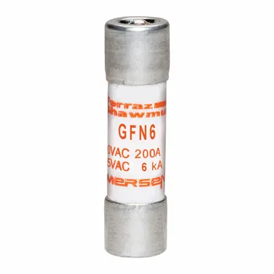 MERSEN Fuse: GFN Series, Midget, Time-Delay, 6 A, 250 V AC, 13/32 in x 1 1/2 in - Time-Delay Cylindrical Fuses
