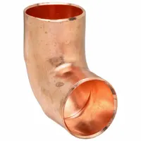 NIBCO Sweat Fitting Elbow: 1 1/2 in CTS x 1 1/2 in CTS, Cup x Cup, Wrot Copper (MPN 607-11/2)