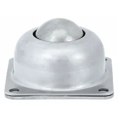 Flange mount ball transfer with 1 1/2 in ball diameter, 250 lb ball load capacity, and 1 13/16 in projection. Enables smooth multidirectional movement of loads in material handling applications such as conveyor systems, workstations, and transfer tables.