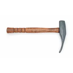 This bead breaking wedge is constructed with a steel head and wood handle, measuring 17 inches overall. It is designed for separating tire beads from wheel rims on automobile tires during repair or replacement. The tool provides leverage for breaking stubborn beads in automotive service applications.