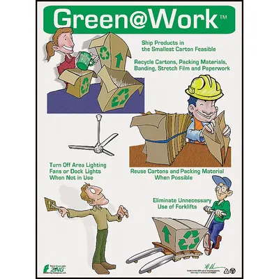ZING Green @ Work Poster, 22 in x 16 in, No Protective Coating, English - Green @ Work Posters