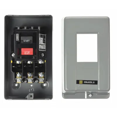 SQUARE D Manual Motor Starter: Non-Reversing, 3 Poles, 30 A, NEMA Size M-1 - Enclosed Non-Reversing Starters with Thermal Overloads
