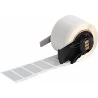 Pre-Cut Label Stock Roll: Tamper Indicating, 1/2 in x 1 in, 1 in x 1/2 in, Silver (Matte) (MPN M6-17-7576)