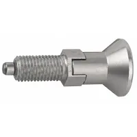 KIPP Indexing Plunger: Locking, SS, 5/8"-11 Thread, 15 N to 35 N Nose Force (MPN K0632.113308A6)
