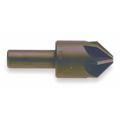 Six-flute countersink designed for smooth, chatter-free 120° chamfers and countersinks in metal. TiN-coated cobalt construction reduces friction and extends tool life in ferrous and non-ferrous materials. Suitable for deburring holes and preparing surfaces for flush fasteners in machining and fabrication applications.