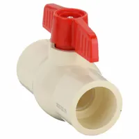 APPROVED VENDOR Manual Two-Way Ball Valve: 1 1/2 in, CPVC, Straight, Socket x Socket, One-Piece, Tee (MPN 107-127)