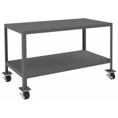 DURHAM MFG Work Table: Fixed Ht, Steel, 48 in x 24 in - Steel-Top Mobile Worktables