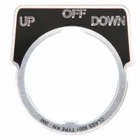 Legend Plate: 30 mm Panel Mounting Size, Half-Round, 1 3/4 in Overall Ht x 1 5/8 in Overall Wd (MPN 9001KN264)