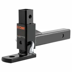 This CURT ball mount is constructed from carbon steel with a powder-coated, UV-resistant finish. It features a 1-inch compatible ball shank diameter and an adjustable hitch ball style, including a pin and clip. Designed for Class III receivers, it is suitable for towing trailers, boats, and equipment in light- to medium-duty applications.