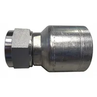 AEROQUIP Hydraulic Crimp Fitting: Steel x Steel, Straight, -12 For Hose Dash Size, BSPP x Crimp (MPN 4S12JF12)