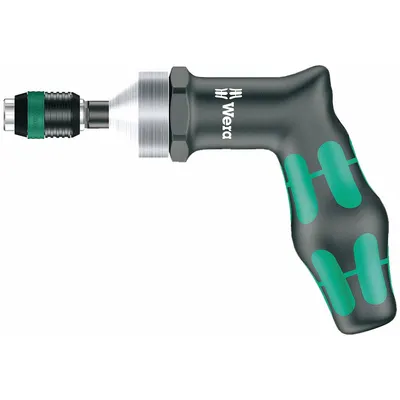WERA Torque Screwdriver: 1/4 in Tip Size, 25 in-lb Min Torque, 55 in-lb Max Torque - Preset Pistol-Handle Torque Screwdrivers