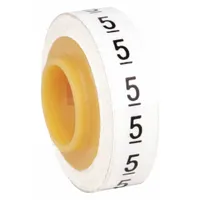 3M Wire Marker Tape Refill: 5, Black on White, 576 Labels, Polyester Film, -40°F to 250°F (MPN SDR-5)