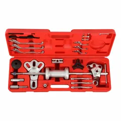 This slide hammer jaw puller set includes a 5 lb slide hammer and convertible 2- and 3-jaw configuration with a spread range of 2 3/8 in to 6 1/2 in. Designed for removing gears, bearings, and pulleys in maintenance and repair applications. Comes with a storage case.