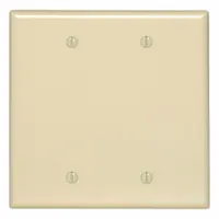 LEVITON Wall Plate: Blank, 2 Gang, Ivory, Midsize Size (MPN PJ23-I)