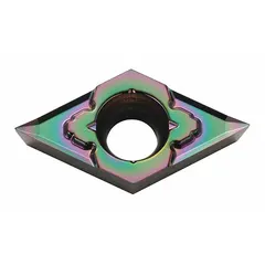 This diamond indexable turning insert is designed for precision machining of non-ferrous materials such as aluminum, copper, and plastics. It is suitable for turning, facing, and profiling operations, delivering high surface finish and extended tool life.