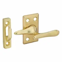 PRIME-LINE Window Lock: Bar Latch, Handle Included, Non-Handed, 2 13/32 in Overall Lg, Sash, Brass (MPN U 9935)