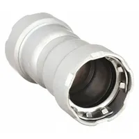 VIEGA MEGAPRESS Crimp Coupling Fitting: 1/2 in Pipe x 1/2 in Pipe Size, Press-fit x Press-fit, Steel (MPN 25000)
