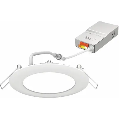 LITHONIA LIGHTING Downlight: 4 in Dia, 670 lm_950 lm_1,600 lm, 3000K/4000K/5000K, 9 W - Low-Profile Canless Downlights