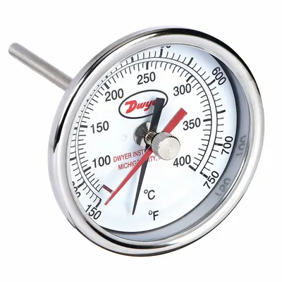 Dwyer BTM3908D Min/Max-Reading Thread-Mount Dial Thermometer - Min/Max-Reading Thread-Mount Dial Thermometers